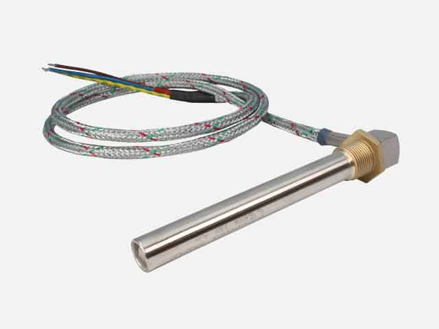 Acim Jouanin cartridge heater with threaded fitting