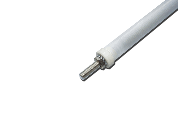 Medium infrared quartz tube - BC type threaded terminal connectors - Acim Jouanin