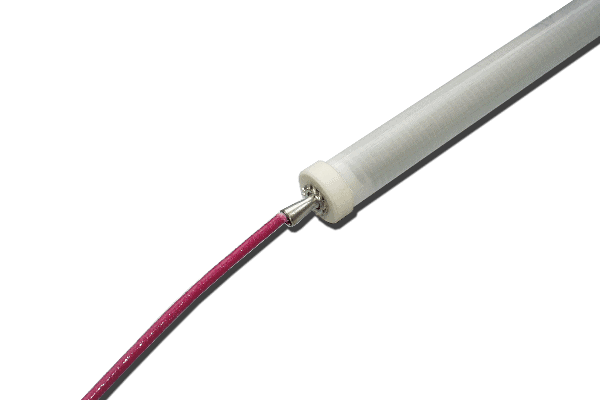 Medium infrared quartz tube - FC type wire connectors - Acim Jouanin